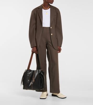 Wool twill wide-leg pants | Acne Studios