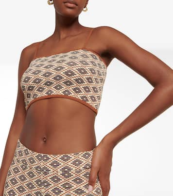 Cropped-Top Eichi aus Jacquard | Dodo Bar Or