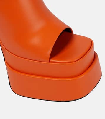 Plateau-Pantoletten aus Leder | Versace