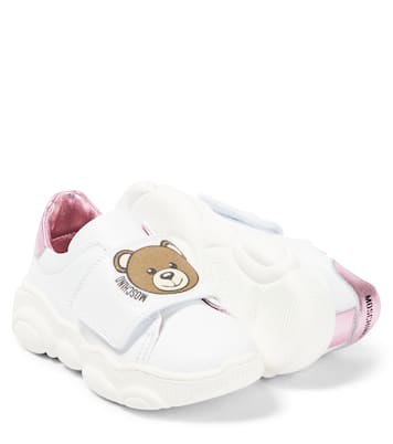 Logo leather sneakers | Moschino Kids