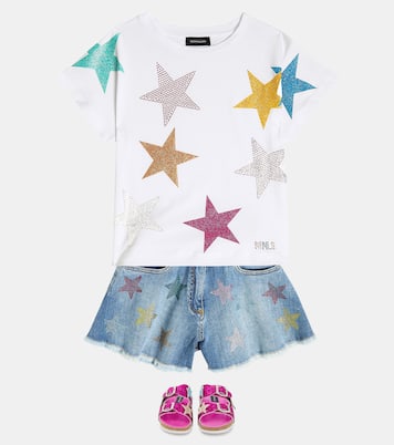 Printed denim skort | Monnalisa