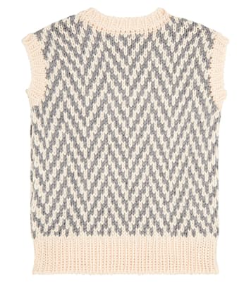 Striped wool-blend sweater vest  | Paade Mode