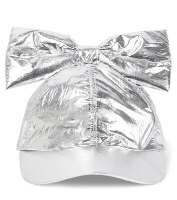 Bow-detail metallic baseball cap | Caroline Bosmans