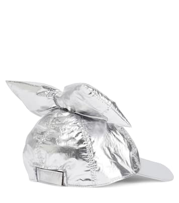 Bow-detail metallic baseball cap | Caroline Bosmans