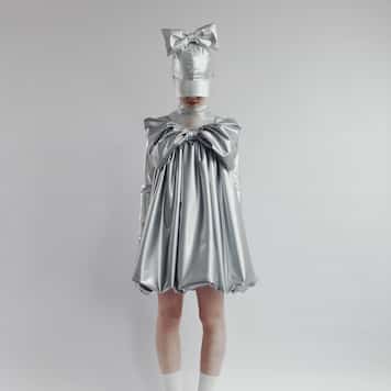 Bow-detail metallic baseball cap | Caroline Bosmans