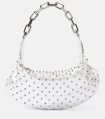 Le 54 spiked metallic leather shoulder bag | Christian Louboutin