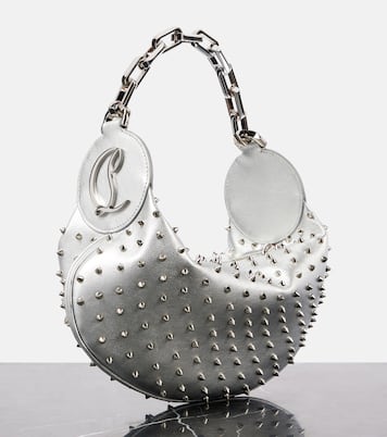 Le 54 spiked metallic leather shoulder bag | Christian Louboutin