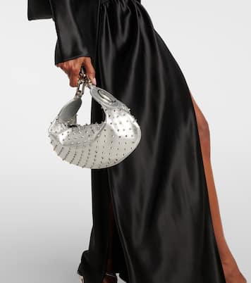 Le 54 spiked metallic leather shoulder bag | Christian Louboutin