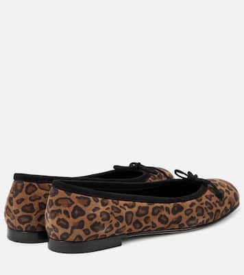 Veralli leopard-print suede ballet flats | Manolo Blahnik