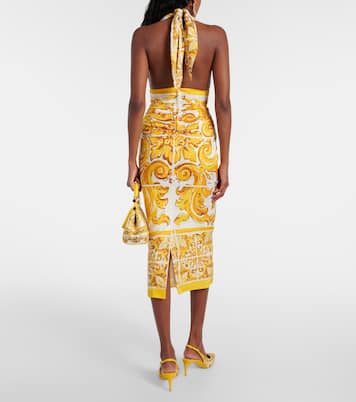 Midikleid Majolica aus einem Seidengemisch | Dolce&Gabbana