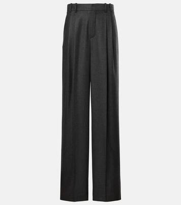 Pleated cashmere wide-leg pants | Saint Laurent