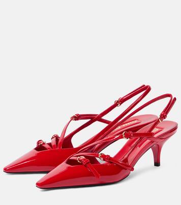 Patent leather slingback pumps | Miu Miu