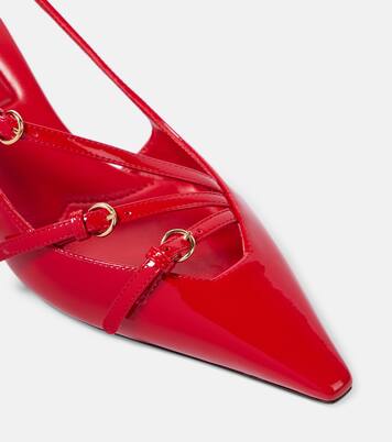 Patent leather slingback pumps | Miu Miu