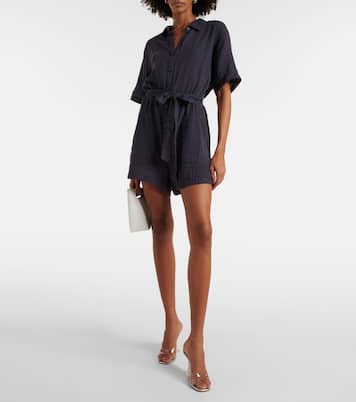 Dane belted romper | Velvet