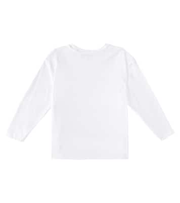 Logo crystal-embellished cotton top | Marc Jacobs Kids