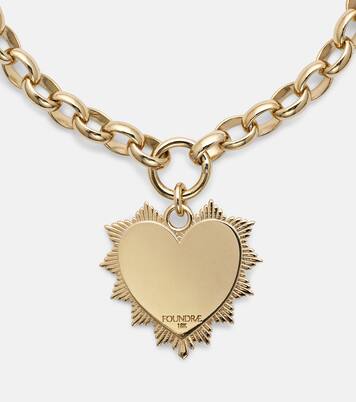 Armband Radiating Heart Medium aus 18kt Gelbgold mit Diamant | FoundRae