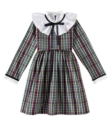 Flora Tartan cotton dress | La Coqueta