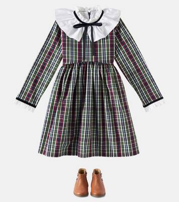 Flora Tartan cotton dress | La Coqueta