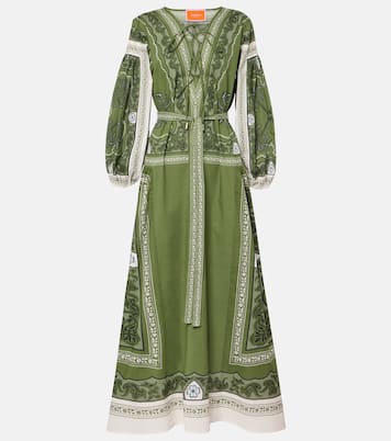 Robe longue Viviana imprimée en coton | La DoubleJ