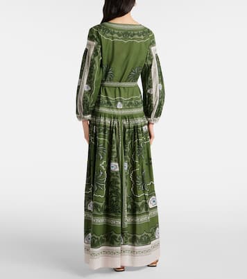 Robe longue Viviana imprimée en coton | La DoubleJ