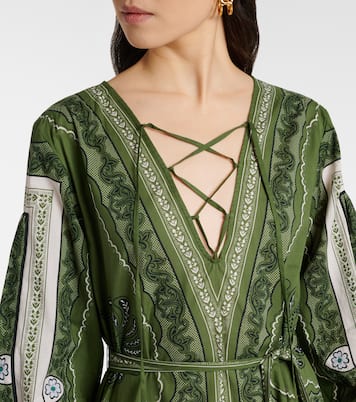 Robe longue Viviana imprimée en coton | La DoubleJ