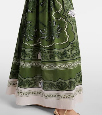 Robe longue Viviana imprimée en coton | La DoubleJ