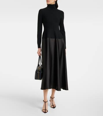 Robe midi Frances en satin | Simkhai