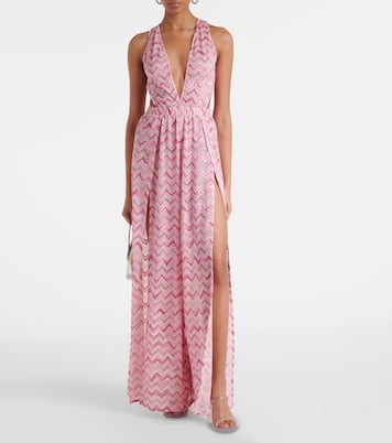 Mono con escote halter en zigzag | Missoni