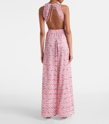 Mono con escote halter en zigzag | Missoni
