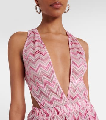 Mono con escote halter en zigzag | Missoni