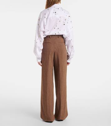 Pantalon ample en lin mélangé | Dries Van Noten