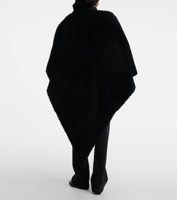 Schal aus Leder mit Shearling | Balenciaga