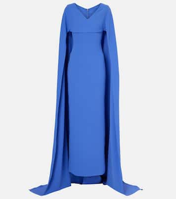 Robe longue Morgan en crêpe | Solace London