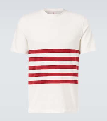 T-shirt rayé en coton | Brunello Cucinelli