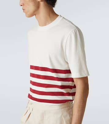 T-shirt rayé en coton | Brunello Cucinelli