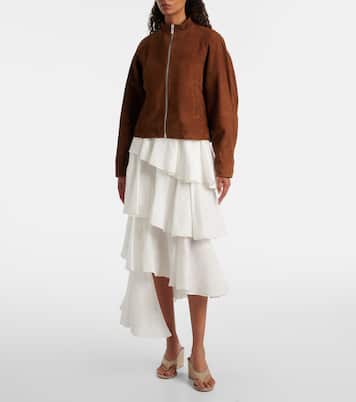 Falda de jersey de algodón y lino  | Alaïa