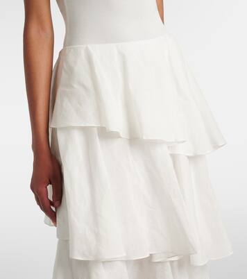 Falda de jersey de algodón y lino  | Alaïa