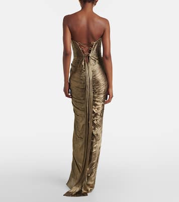 Robe longue bustier Alessandra en soie | Maria Lucia Hohan