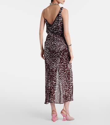 Abito midi monospalla con stampa | Dries Van Noten