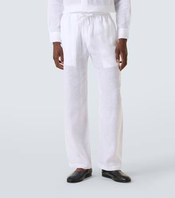 Linen wide-leg pants | Saman Amel