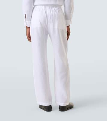 Linen wide-leg pants | Saman Amel