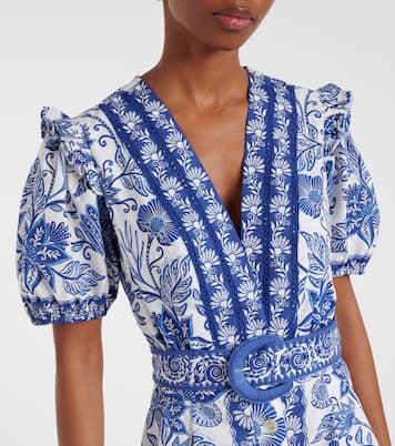 Mono de algodón estampado con cinturón | Farm Rio