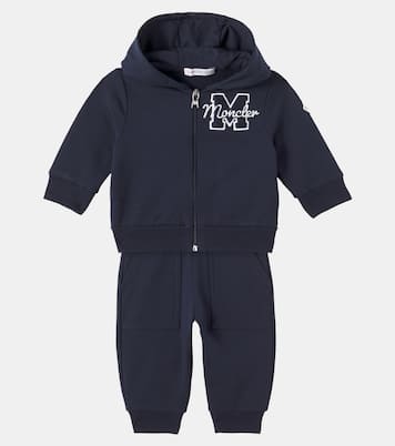 Baby cotton-blend fleece tracksuit | Moncler Enfant
