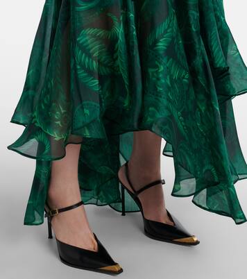 Paisley ruffled silk cocktail dress | Etro