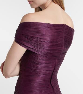 Off-shoulder crêpe bustier gown | Marmar Halim