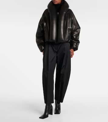 Leather bomber jacket | Alaïa