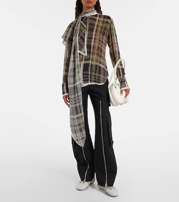 Pantaloni in raso di cotone a vita media | Acne Studios