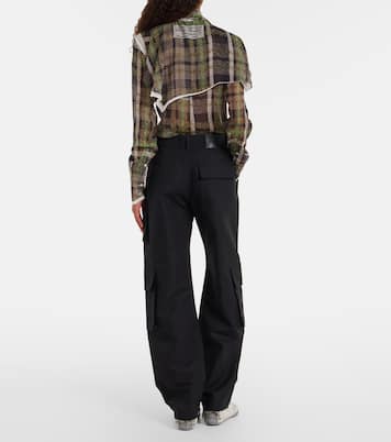 Pantaloni in raso di cotone a vita media | Acne Studios