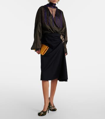 Verzierte Pumps aus Jacquard | Dries Van Noten