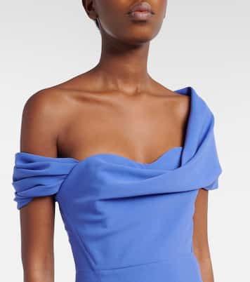 Off-Shoulder-Robe aus Crêpe | Carolina Herrera